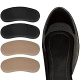 ZenToes Heel Protectors Back of Shoes Cushioned Adhesive Liner Inserts for Men and Women - 8 Count (Black and Tan)
