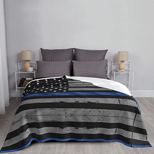 Couverture flanelle drapeau américain légère pour nuits fraîches