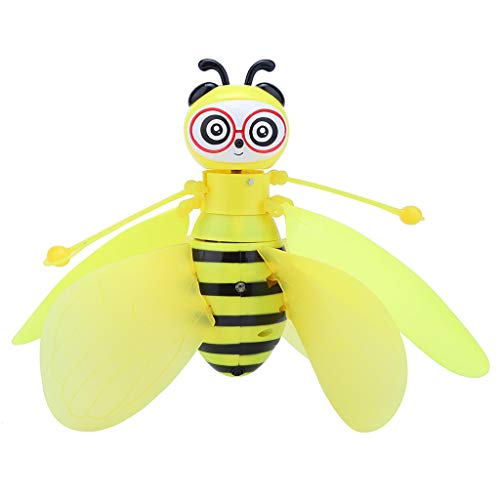 Ktyssp Electric Infrared Sensor Bee Flying Toys Hand-Controlled Helicopter LED Light