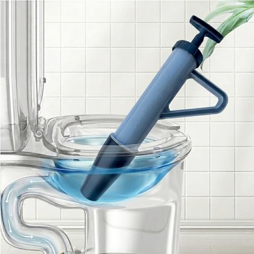 No Mess Toilet Plunger Johnny Jolter ® - Powerful Drain Unclogger with Water Pressure for Toilets - No Splashback Alternative for Fast Toilet Clog Removal, Heavy Duty Drain Clearing Tool - Made in USA