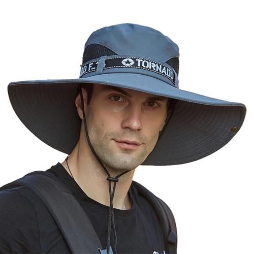 Chapeau boonie de soleil à large bord style cowboy pour homme