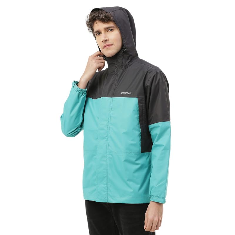 Image of Zeel Raingear Stylish Rain Jacket for Men Waterproof for Bike Riders with Adjustable Hood along with inner pockets,Waterproof Rainwear with Lightweight Polyester Jacket, ZRR011