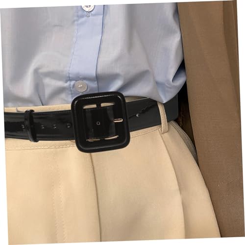 GALPADA Vintage Wide PU Waist Belt for Women Adjustable Shiny Corset Style Dress Belt Decorative Wide for Jeans and Dresses Unisex Fashion Accessory4