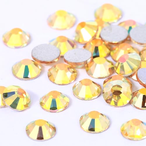 Image of Novani Rhinestones 1440Pcs Flatback Crystal Round Loose Gemstones Glass Rhinestones for Crafts Makeup Nail Art Clothes Shoes DIY Decorations(SS16, 3.8-4.0mm,MetalSunlight)