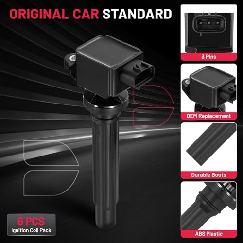 Image of BDFHYK Ignition Coil Packs UF562 Compatible with Suzuki SX4 2007-2009 2.0L l4 Grand Vitara 2006-2008 2.7L V6 Suzuki Oem Coil Pack Coil for 5C1785 E1062 52-2140 IC642 3340065J00 Set of 6