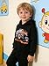 Klyatpxoen 3 4 T Toddler Boys' 2-Piece Set Soft Cotton Long-Sleeved Dinosaur Pattern Pullover Hoodie and Sweatpants Ideal for Autumn & Winter (Black,3-4T)