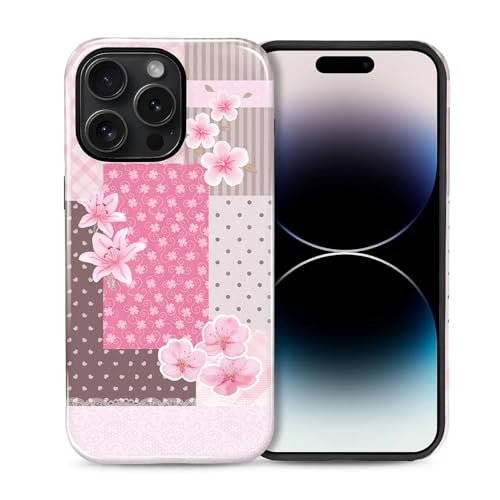 Coque iPhone 14 Pro motif fleurs de Lys et Sakura, le cadeau idéal