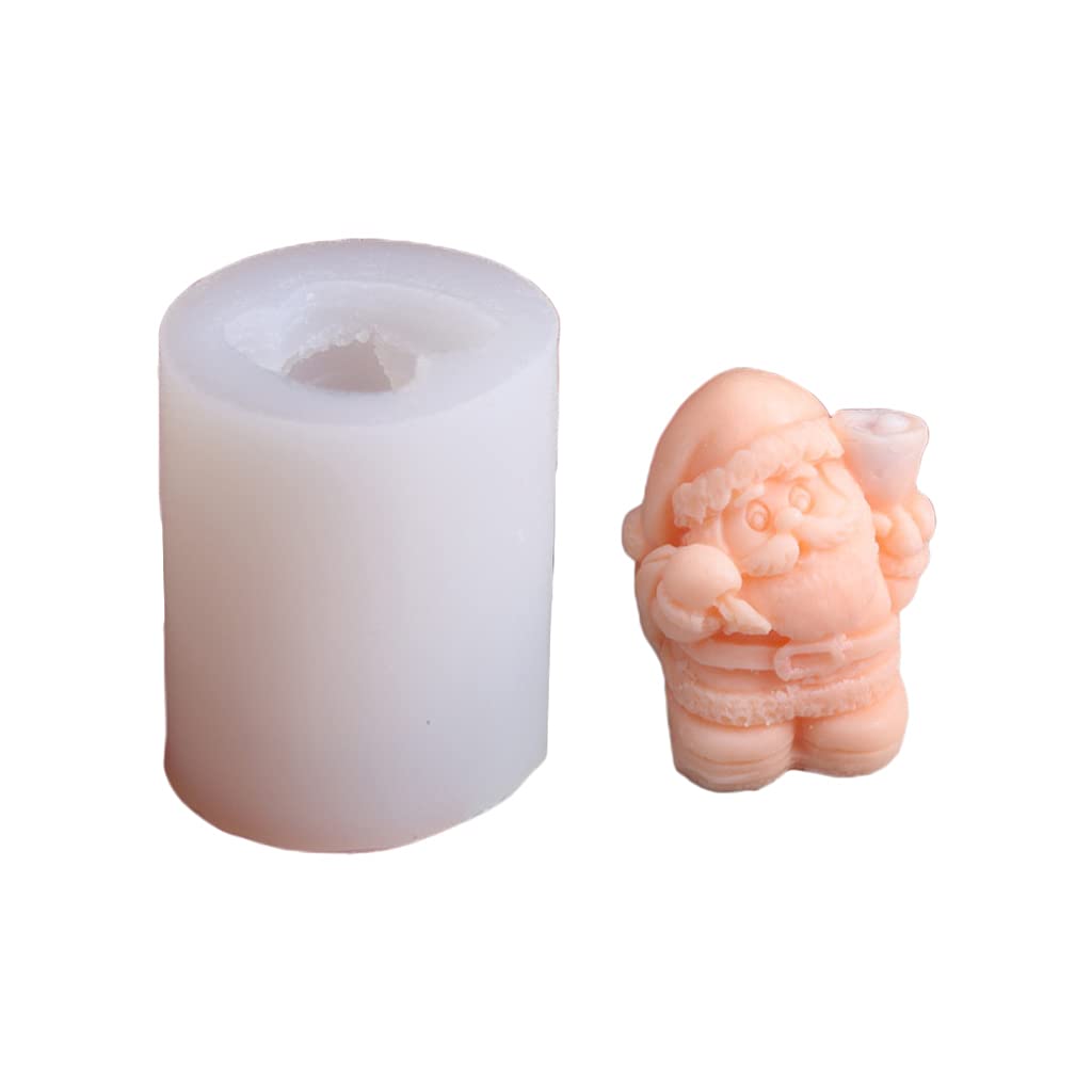 Buxuaaaa C Santa Mold Hristmas Theme Silicone Mold 3D Hristmas Santa Sugar Decoration Resin Lay Making Silicone Molds For Resin
