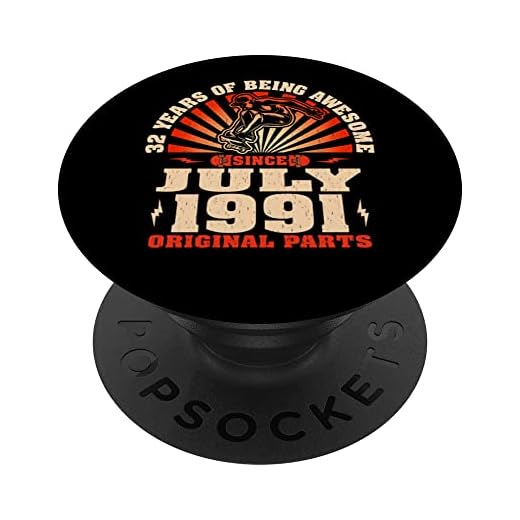 32 cumpleaños 32 años de edad amantes de la patineta nacida en julio de 1991 PopSockets PopGrip Intercambiable