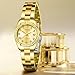 Watches for Women, Fashion Small Gold Analog Quartz Waterproof Stainless Steel Ladies Wrist Watches, with Date Dainty Diamond Luxury Dress Women Watch 9105 Gold