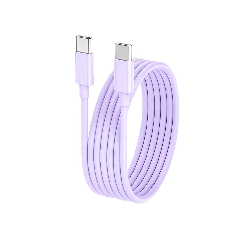 Cavo da USB C a tipo C multicolore PD ricarica rapida/cavo dati 1 m 2 m 300 cm (1 m 1 pezzo, viola)