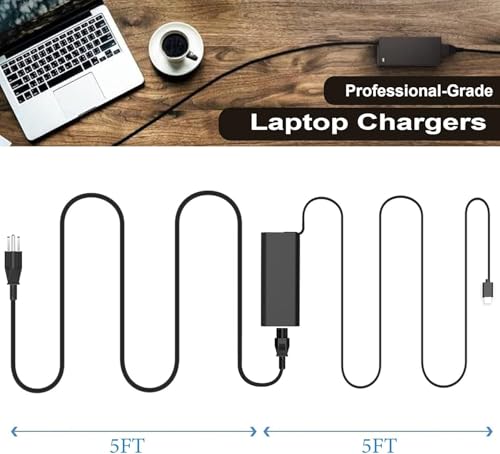 Image of Dell Replacement Laptop Charger 130W USB C Type C AC Adapter,XPS 15 9500 9510 9520 XPS 17 9700 9710 9720 9730 AC Charger, Black, DA130PM170