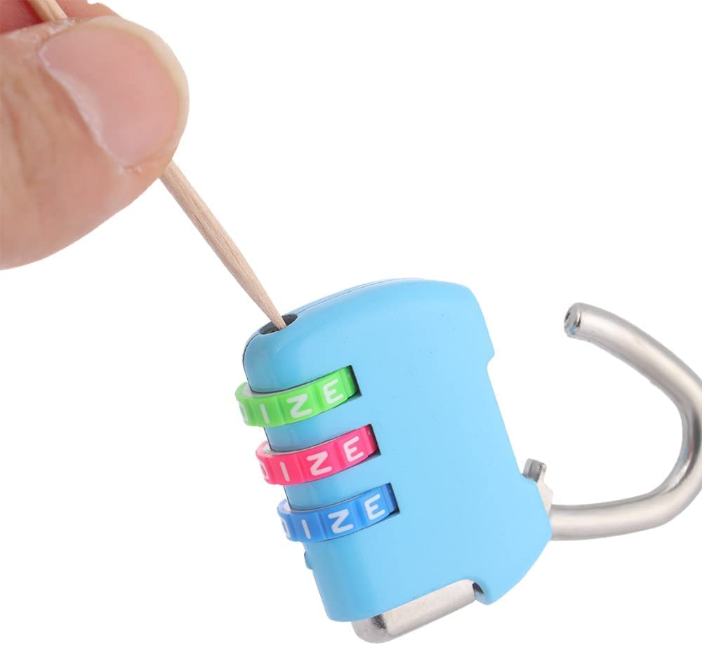Kombinationsschloss, Code-Vorhängeschloss, Vorhängeschloss, 3-stellige Zahlenkombination, Codenummer Mini for Gepäck, Reißverschluss, Tasche, Rucksack, Handtasche, Koffer, Schubladenschlösser, 1 Stück