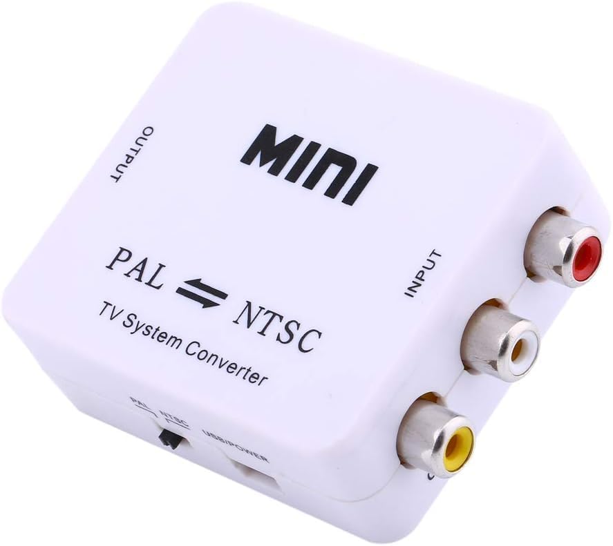 Image of FORIDA PAL /NTSC /SECAM TV System Converter, Mini Bi-Directional Video Converter Switcher, PAL to NTSC /NTSC to PAL Adapter for DVD, VCD, VCR, PS2, PS3, Xbox, DVR, Satellite Receiver
