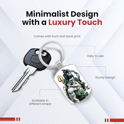 Image of Stylish Metal Keychains with Permanent Glossy Print - Inspirational Quotes & Spiritual Designs - Perfect Key chains for loved ones, Personal Use, Gifts & Return Gifts