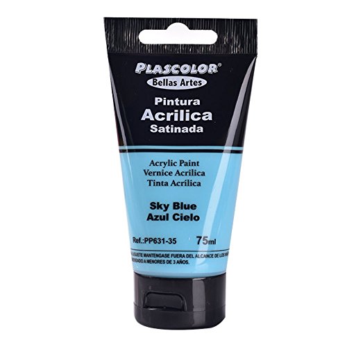 Plascolor PP631-35 - Pintura acrílica, 75 ml, color azul cielo