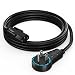 Maximm 6 Feet 360° Rotating Flat Plug Universal Computer Monitor Power Cord, C13 Power Cable Monitor, PC, Desktop, Printer, Scanner, 16 AWG NEMA 5-15P to IEC13 - UL Approved