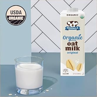 Mooala Organic Oatmilk, Extra Creamy 32 fl oz (Pack of 6) – Great for Coffee and Matcha, Naturally Sweetened, Dairy-Free Alternative