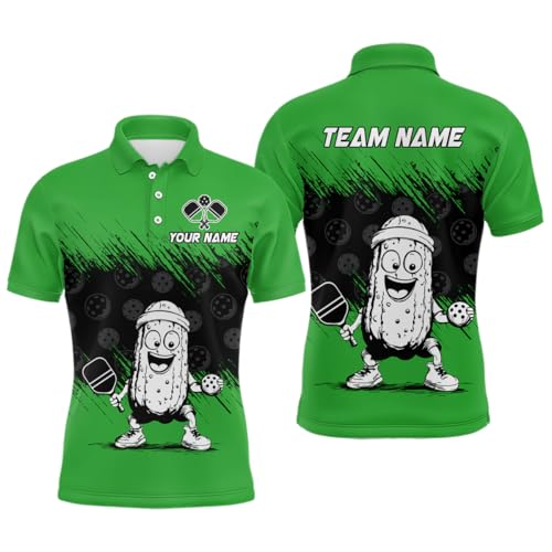 PIONAMZIOZ Custom Funny Pickleball Jersey for Men Women Pickleball Shirt Pickleball Team Shirts (US, Alpha, Small, 5X-Large, Regular, Regular, Green)