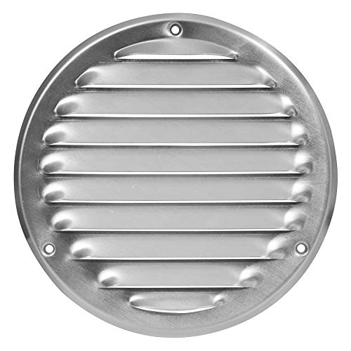 Lüftungsgitter, Metallgitter mit Insektenschutz (Rund, Ø 125 mm, Alu)