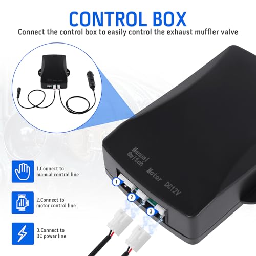 Samger 2.5\ 63mm Edelstahl Elektrische Auspuff Endschalldämpfer Klappenauspuff Ventilschalter System Kit mit Fernbedienung Schweißen erforderlich