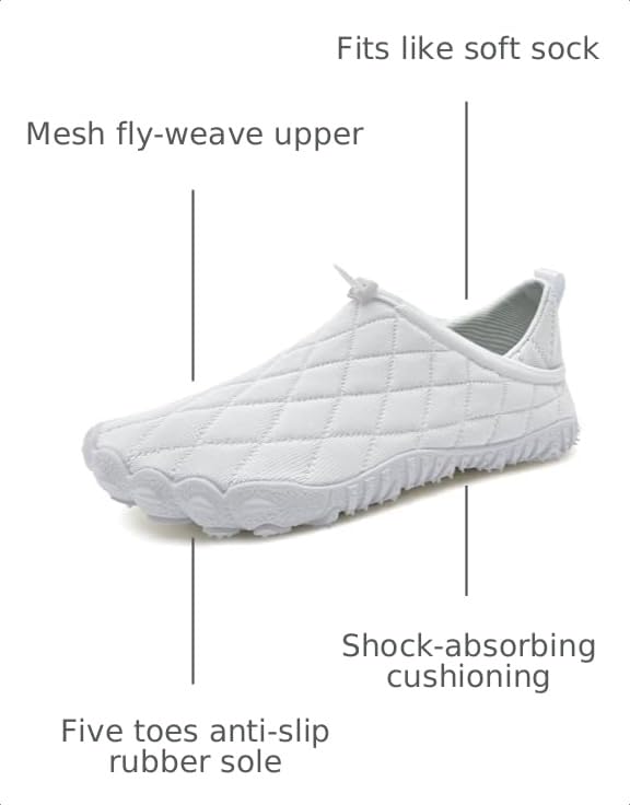 Image of WateLves Barefoot Water Shoes Women Men Beach Breathable Walking Shoes Anti Slip Wide Toe Minimalist Zero Drop Sneakers for Travel Hiking Yoga