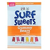 Surf Sweets Gummy Bears, Made with Organic Cane Sugar and Organic Fruit Juice, Nut & Gluten Free & No Artificial Colors, 2.75 oz (Pack of 12)
