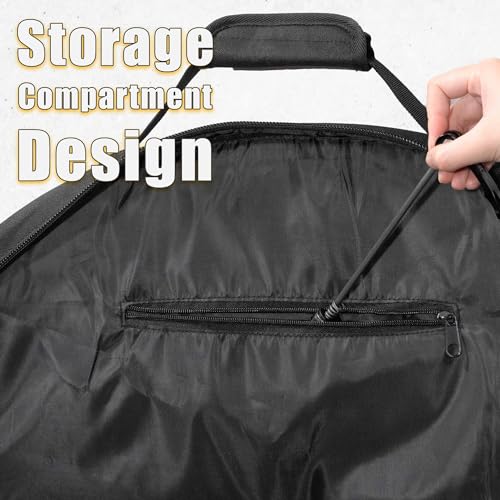 CyclingDeal Bike Bicycle Single Wheel Bag - Quality Foam Pads for 700c Road Bike & 26" 27.5" 29" MTB Wheel with Max Tire Width 3" - Quality Nylon 600D - with Handle & Detachable Shoulder Strap by CyclingDeal - Image 5