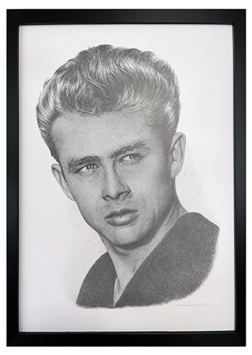 Impression au crayon James Dean Chris Burns APCB04 cadre déco murale