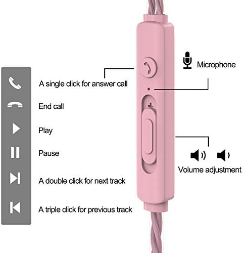 CBGGQ 4 Packs Earphones, Noise Isolating In-Ear Headphones with Pure Sound and Powerful Bass, Earbuds with Microphone & Volume Control, Headphones for iOS and Android Smartphones, Laptops, Gaming,etc