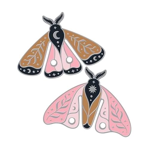 Marque-page papillon de nuit en métal acier léger design moderne céleste lot de 2