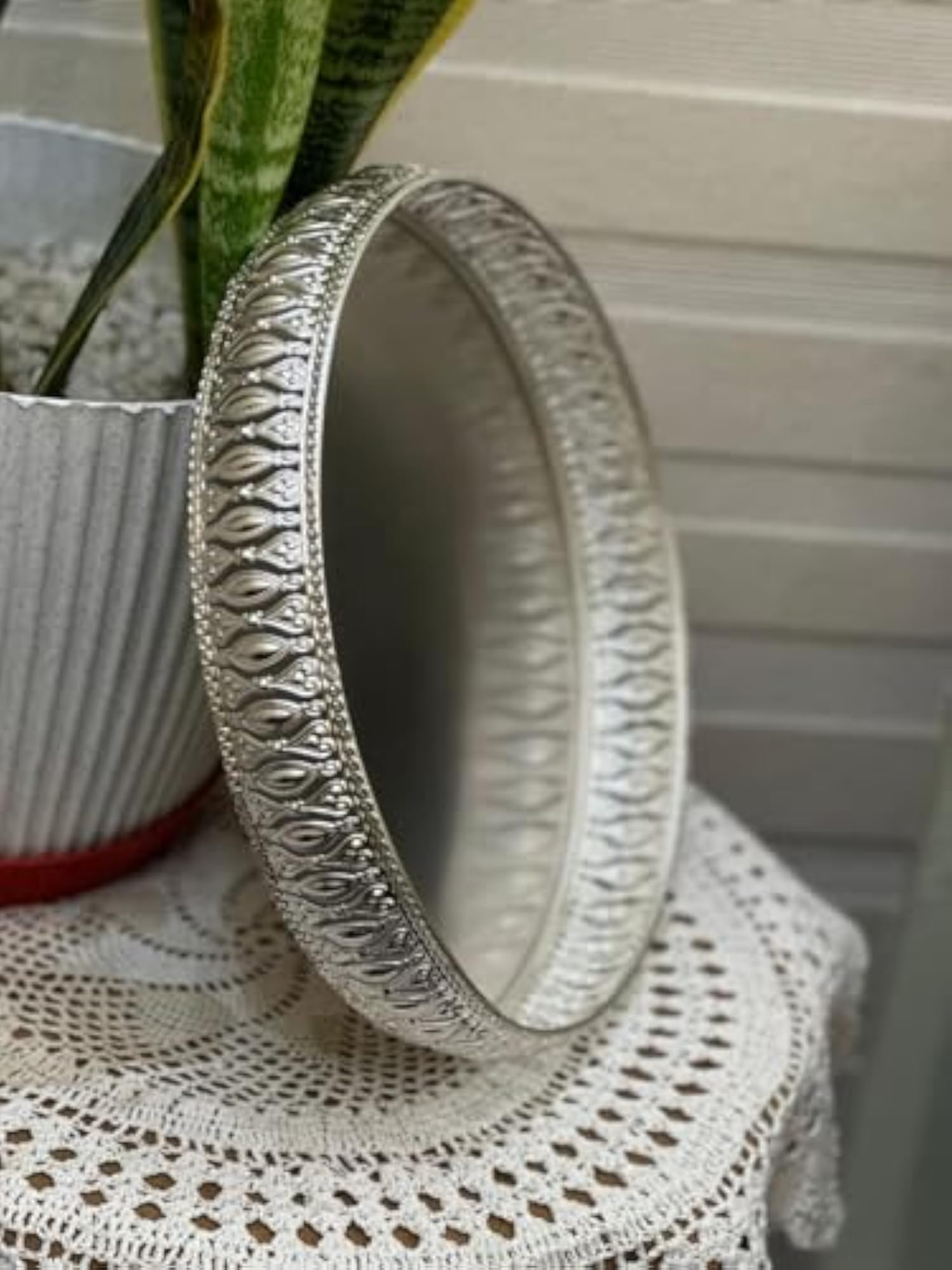 German Silver Serving Tray, 12 Inch