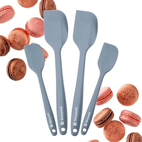 StarPack 'Scrape & Stir' Silicone Spatula Set (4 Pcs) - Heat Resistant Spatula Set 600°F - Food Grade Kitchen Spatulas - Nonstick Silicone Baking & Cooking Spatula - Rubber Spatula Set for Kitchen Use Cover