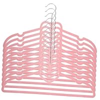 AKOOSY 10pcs Heart Design Clothes Hangers with Rotating Hook in Pink Plastic for Drying and Storing Jackets Dresses