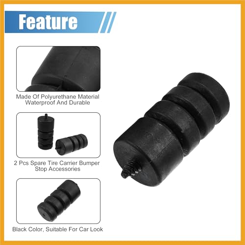 Partuto Kit de batente de pneu sobressalente para Jeep Wrangler JL 2018-2023 Suporte de pneu sobress