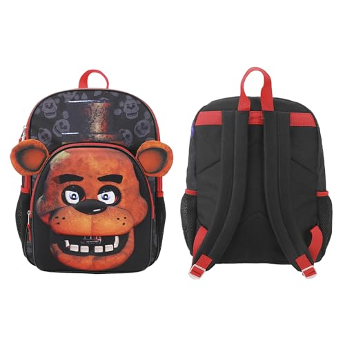 Mochila Five Nights At Freddy's Freddy Fazbear personagem cabeça 40,6 cm para meninos