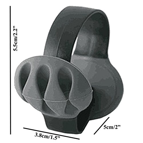 Coralpearl Desk Cable Drop Clips Weighted Silicone Desktop Organizer Small Line Ties Fixer Tidy Table Top Wire Holder Clamp Non Adhesive Cord Management Set for Home Office (Black 4pcs)