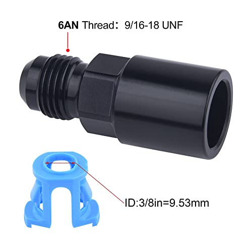 Evil Energy 6An Male To 3/8" Sae Quick-Disconnect Female Push-On Efi Fitting #TOP1
