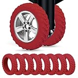 Nottnnut Luggage wheel covers suitcase wheels protectors for dual-wheeled luggage suitcase with a diameter of 2-2.4 inches /5-6cm (8, Red)