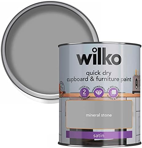 wilko Quick Dry Chalky Paint, Hardwearing Quick Dry Paint, Suitable for Kitchen, Bedroom, Living Room (Chalk White, 750 Millilitre)