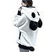 FOTBIMK t Shirt Kawaii Sweat-Shirt Femme Capuche-Manteau De Peluche Femme Automne Et Hiver Pull Panda Blanc XL