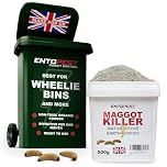 ENTOPEST 500g Maggot Killer for Bins – Non-Toxic Diatomaceous Earth Powder – Kills Maggots, Fly Eggs, Larvae on Contact | Complete solution for Bins