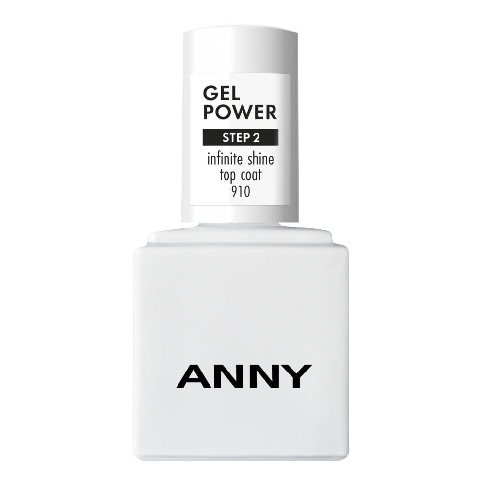 ANNY Gel Power Infinite Shine Top Coat – Überlack für brillantes Gel-Glanz-Finish ohne UV-Lampe – 8 ml