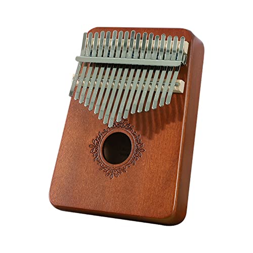 Kalimba Piano à pouce portable à 17 touches - Style rétro - Pour adultes et enfants débutants