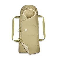 hauck Carry N Play, Green/Teddy Fleece – 3in1 Baby Tragetasche, Fußsack & Spieldecke – 85 x 40 x 13 cm - Kinderwagen Zubehör ab Geburt bis 9 kg – Tragbar & Sicher Fixierbar