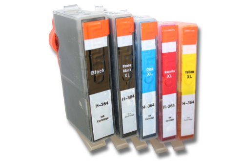 vhbw 5X Cartuchos de Tinta Compatible con HP Officejet 6500 Wireless, 7000 SE, 7000 Wide Format, 7500a e All in One Impresora (Compatible)