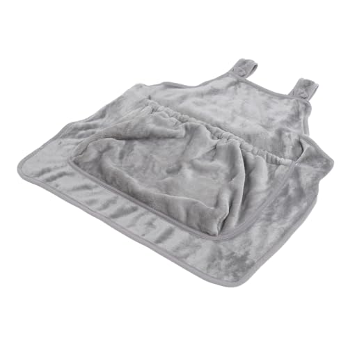 Premium Arctic Fleece Cat Carrier Apron, Adjustable Front Pet Sling for Kitten Small Dog, Soft Breathable, Neatness Guard, Cute Design, Multiple Snap Buttons, Easy to Clean, Long