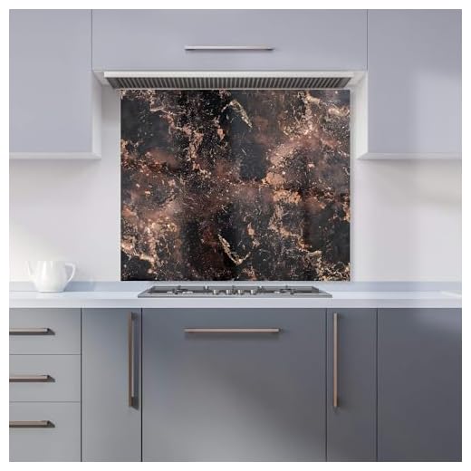 Warren Reed - Designer Premium Copper Quartz Effect Kitchen Splashback 6mm Toughened Glass Kitchen Splashback – Heat Resistant Splashback for Kitchens, Perfect for Cookers and Hobs, Polished Edges