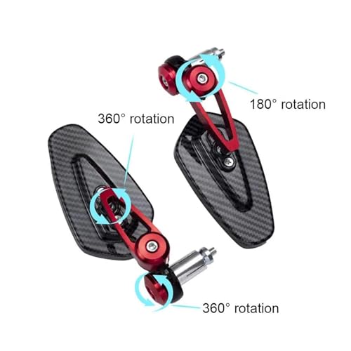 Rétroviseur universel de moto carbone pour éliminer les angles morts - 3