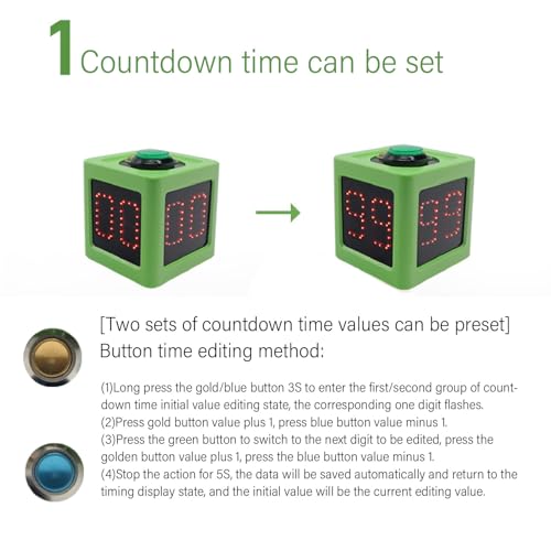 Temporizador Cubo 4 Caras a Pilas para Juegos miniatura 4